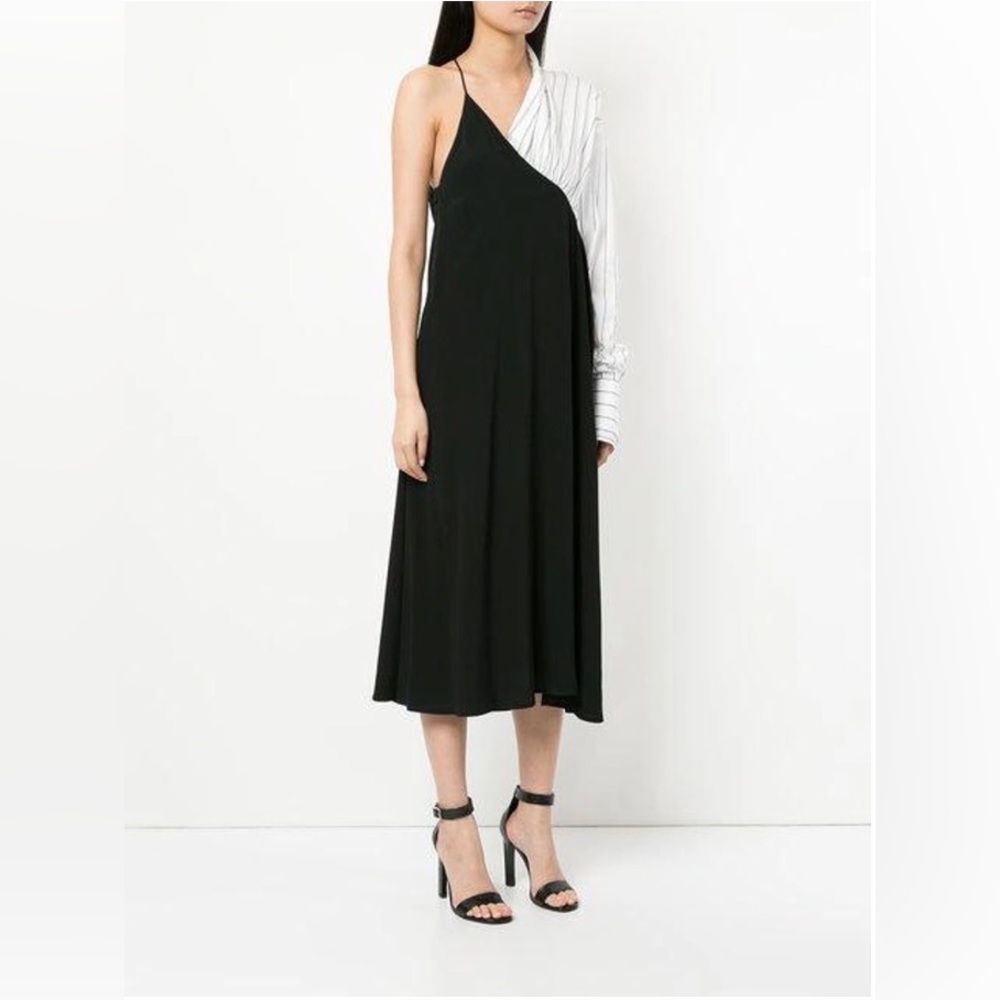 Strateas Carlucci Hybrid Slip One Shoulder MIDI Dress